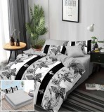 Lenjerie Pat cu Elastic 6 Piese Gri Butterfly 180x200 cm Microfibra