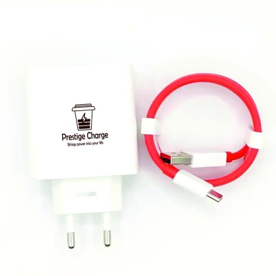 Incarcator SuperVooC USB 80W, PRESTIGE CHARGE&amp;reg;, pentru OnePlus, inclus cablu 8A, USB la USB-C, transfer date si incarcare, 2m, rosu foto