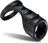 Manson penis Textured Silicone Negru