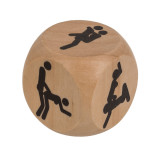 Cumpara ieftin Zar din lemn cu pozitii sexuale, Kamasutra, 3 cm x 3 cm