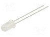 Dioda LED, 5mm, verde, 520...980mcd, 20mA, 2,1...2,4V, LITEON - LTL2P3KGKNN