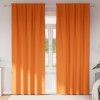 Perdele opace 2 pcs Portocaliu intens 260 x 140 cm Poliester