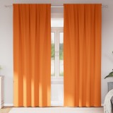 vidaXL Perdele 2 pcs Portocaliu intens 245 x 140 cm Poliester