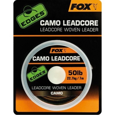 FIR LEADCORE FOX CAMO WOVEN LEADER 25M 50LB foto