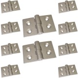 Cumpara ieftin Balama din aluminiu, dreapta, pentru usa, saten, 40 x 25 mm, 10 buc / set