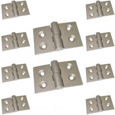 Balama din aluminiu, dreapta, pentru usa, saten, 40 x 25 mm, 10 buc / set