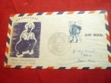 Plic FDC = Ziua Timbrului Guadelupa 1950