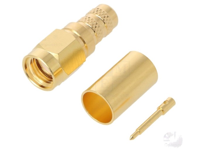 Conector SMA tată 50&Omega;, aurit