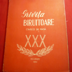 Grivita Biruitoare - Texte si Partituri pt Cantece de masa 1963 ,13pag