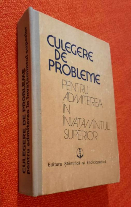 Culegere de probleme rezolvate Matematica Fizica Chimie - Brinzanescu, Ianus
