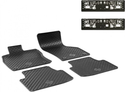 Set Covorase Auto Cauciuc Umbrella Pentru Seat Leon (2020-) + Suport Numar Inmatriculare Mega Drive Simplu Set 2 Buc foto