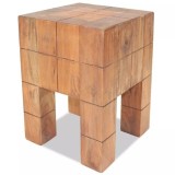 Taburet din lemn masiv reciclat, 28 x 28 x 40 cm, vidaXL