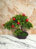 Copacel Decorativ Fructifer cu Cirese, 28 cm, Aspect Natural, Ideal Casa/Birou, Decor Elegant, Durabil, Oem