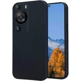 Husa de protectie, flippy, pentru huawei p60 pro, liquid silicone, cu microfibra pe interior, protectie antisoc, compatibil incarcare wireless, negru