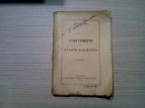 CONTRIBUTII LA STIINTA SOCIETATII - Mihai D. Ralea - 1927, 312 p., Alta editura