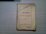 CONTRIBUTII LA STIINTA SOCIETATII - Mihai D. Ralea - 1927, 312 p.