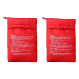 Set 2 Pungi Microunde Poliester 26x19 cm Rosii reutilizabile pentru copt cartofi, legume