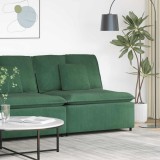 VidaXL Modul central canapea modulară cu perne, verde &icirc;nchis, 100 cm