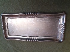 Tavă pătrată argint 80% model Art Nouveau din 1926-1937 foto