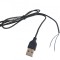 Cablu cu conector USB tata tip A cu iesire 2 fire 1 m OKYN2404A-1M