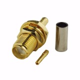 Conector SMA pin mama, filet exterior pin mama pentru cablu RG174 RG178 RG316