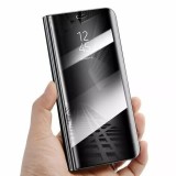 Husa tip carte, flippy, compatibila cu huawei mate 10 lite, flip cover oglinda, negru
