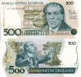 BRAZILIA 500 cruzados 1987 UNC!!!