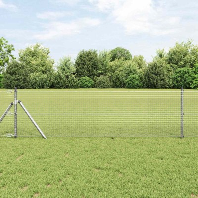 vidaXL Gard din s&amp;acirc;rmă sudată Argintiu 0.5 x 50 m 42004952 foto