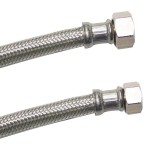 DN13 DVGW Panzerschlauch m. Edelstahlumflechtung 1/2&Prime; &Uuml;M x 3/4&Prime; &Uuml;M 1500 mm