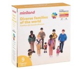 Set de 9 figurine Familia - diversitate si integrare etnica, cu rol didactic
