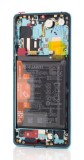 Display LCD Huawei P30 Pro 2019, Rama + Baterie, Aurora Blue, Service Pack, 02352PGE