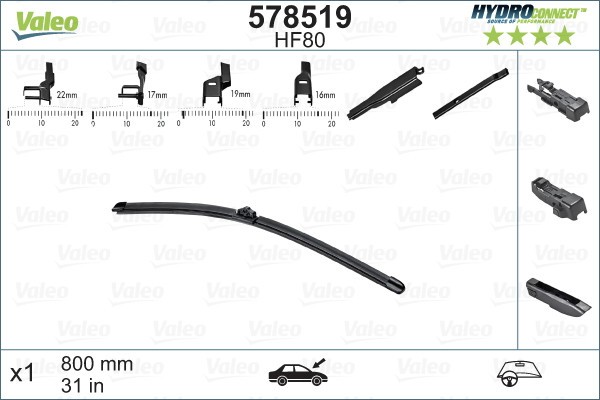 VALEO 578519 HYDROCONNECT lamela stergator