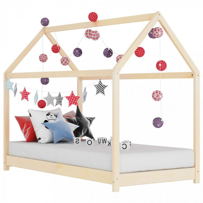 vidaXL Cadru pat de copii, 70 x 140 cm, lemn masiv de pin
