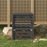 Compostor, gri, 63,5x63,5x77,5 cm, lemn masiv de pin