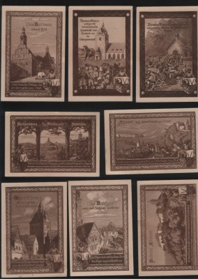 Notgeld Set 10+25+6x50pf Allstedt foto