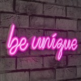 Cumpara ieftin Decoratiune luminoasa LED de perete Be Unique Roz 49x17x2 cm