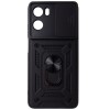 Husa tip capac spate TPU negru, inel si protectie camera, pentru Motorola Moto G05, E15