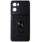 Husa tip capac spate TPU negru, inel si protectie camera, pentru Motorola Moto G05, E15