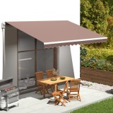 Cumpara ieftin P&acirc;nză de rezervă pentru copertină, maro, 4,5x3 m