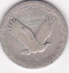 SUA USA &frac14; Quarter Dollar dolar Standing Liberty Quarter ND