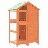 Cumpara ieftin Colivie de pasari, maro, 97x81x152 cm, lemn masiv de pin