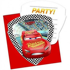 Invitatii pentru petrecere Cars 3, 6 bucati