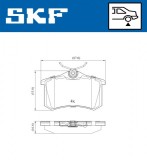 Set placute frana spate SKF VKBP90001