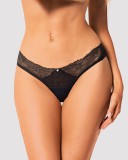 Chilotei Sexy Cu Dantela Bella Rou, Negru, XS/S, Obsessive