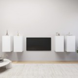 VidaXL Dulapuri TV, 4 buc., alb, 30,5x30x60 cm, lemn prelucrat