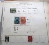 Lot 4 timbre vechi Congo Francez (Congo Fran&ccedil;ais) colonii franceze, ștampilate -A42