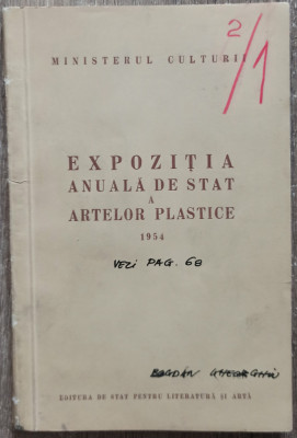 Expozitia Anuala de Stat a Artelor Plastice 1954// semnatura Bogdan Gheorghiu foto