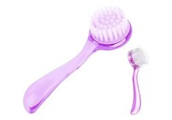 Perie pentru unghii, cu capac, plastic, mov, 13 cm