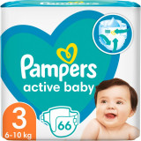 Pampers Active Baby Size 3 scutece de unică folosință 6-11 kg 66 buc