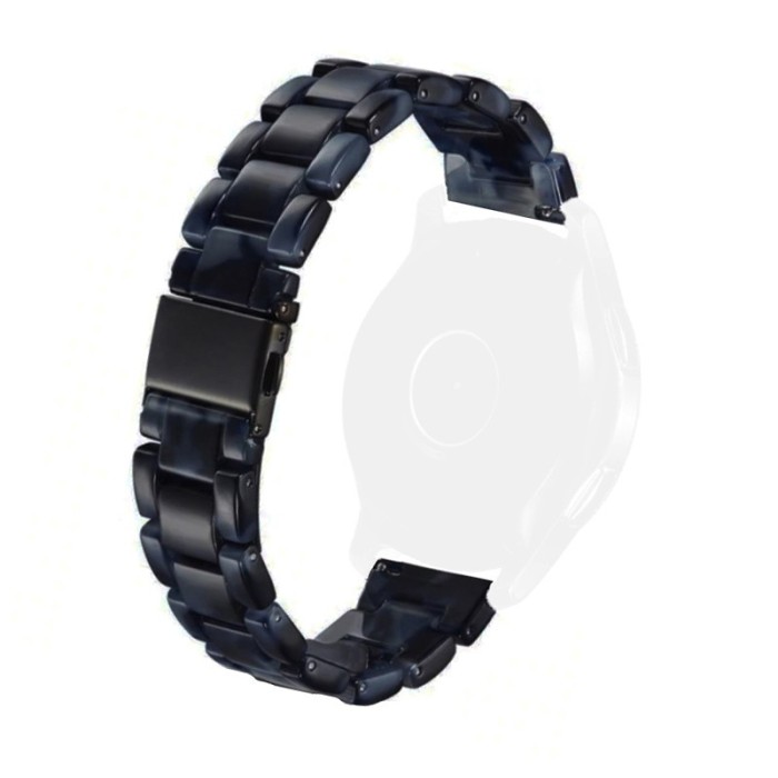 Curea polimer compatibila cu Fossil Gen 5 Smartwatch, Telescoape QR, 22mm, Dark Sea